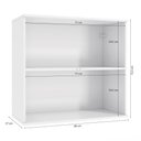 Ver imagem 5 de Armário Aéreo Celeste Kappesberg 100% Mdf 2 Portas Branco/azul 80cm