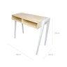 MESA ESCRIVANINHA CWB 78Ax98Lx40P EM MADEIRA DE PINUS - NATURAL E BRANCO - 6