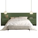 Ver imagem 2 de Conjunto Cabeceira Queen com 2 Mesas de Cabeceira 320cm Cor:musgo com Preto
