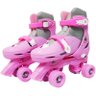 Patins Clássico Quad 4 Rodas Roller + Acessórios Feminino Rosa Importway BW-017-R BW-017-R ROSA - 4