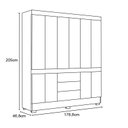 Ver imagem 4 de Guarda Roupa 10 Portas 3 Gavetas Atacama - Aramóveis
