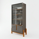 Ver imagem 6 de Conjunto Buffet + Cristaleira Lizz Cinza Pérola Buffet 170 cm Casa D