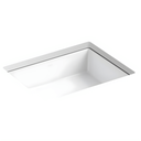 Ver imagem 5 de Cuba de Embutir Retangular Kohler Verticyl para Banheiro 44x33cm Branca | 2882BR-0 Branca sem Válvul