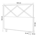 Ver imagem 3 de Cabeceira Cama Box Casal Cairo 140cm Corano Marrom