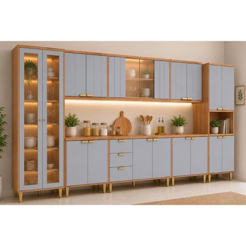 Kit Modulado 8 Peças Elena CZ544 Cinamomo/Platina MGM