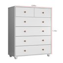 Ver imagem 3 de Cômoda 90cm 6 Gavetas Glória Branco Fosco Liso - Mpozenato