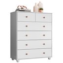 Ver imagem 1 de Cômoda 90cm 6 Gavetas Glória Branco Fosco Liso - Mpozenato