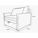 Ver imagem 4 de Poltrona Cama Mona 2 em 1 para Sala de Visitas