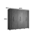 Ver imagem 7 de Guarda Roupa Casal 6 Portas (2 Ripadas) e 6 Gavetas C/ Pés Atrice Nogueira Touch/nude Prime - Demó