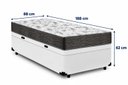 Ver imagem 4 de Cama Box Baú Solteiro Linhão Branco + Colchão Solteiro de Espuma - Ortobom ISO 100