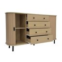 Ver imagem 5 de Aparador Buffet R-637 Moderno 2 Portas 4 Gavetas MDP Riviera Ditália Móveis
