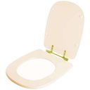Ver imagem 2 de Assento Sanitário Paris Bone para vaso Ideal Standard Com Ferragem Dourada