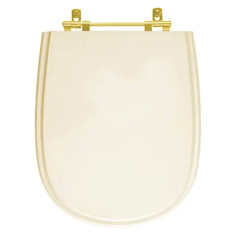 Assento Sanitário Paris Bone para vaso Ideal Standard Com Ferragem Dourada