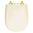 Ver imagem 1 de Assento Sanitário Paris Bone para vaso Ideal Standard Com Ferragem Dourada