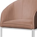 Ver imagem 3 de Cópia - Poltrona Banqueta Mia Estofada Base Metal Branco Tecido Veludo - Estopar Poltrona Mia Base B