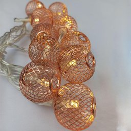Cordão Luminoso Natalino 10 Leds Rose Gold Taschibra - 3