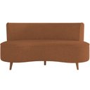 Ver imagem 3 de Sofá Chaise Living 2 Lugares 135cm Sala de Estar Istambul K01 Bouclê Terracota - Lyam Decor
