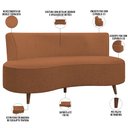 Ver imagem 7 de Sofá Chaise Living 2 Lugares 135cm Sala de Estar Istambul K01 Bouclê Terracota - Lyam Decor