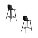 Ver imagem 1 de Kit com 2 Banquetas Miami Média Assento em Polipropileno e Base em Aço com Pintura Epóxi - Cor Preto