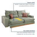 Ver imagem 4 de Sofá Retrátil e Reclínavel 3 Lugares Pés em Madeira Maciça 230cm Zara Yescasa