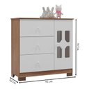 Ver imagem 5 de Cômoda e Guarda Roupa Infantil New Cristal Branco Carvalho - Canaã