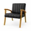 Ver imagem 3 de Kit 2 Poltronas Haley Moderna Decorativa Estofada Corino Sala Estar Quarto Escritório Recepção:preto