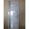 Porta De Alumínio Lambril 2,10 X 0,80 Linha Com Visor, Friso E Puxador Direita - 1