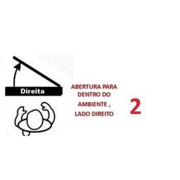 Porta De Alumínio Lambril 2,10 X 0,80 Linha Com Visor, Friso E Puxador Direita - 3