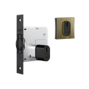 Ver imagem 1 de Fechadura Stam Trinco Rolete Classic 1005 Externa Roseta Quadra Antique E-coatda Cilindro 85mm