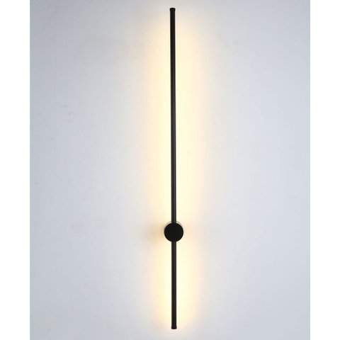 Arandela Moderna Linear Preto 100cm Led 15w 3000k Bivolt 14554-pl