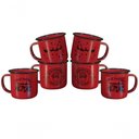 Ver imagem 1 de Jogo Caneca Esmaltada Ágata Vermelho Decor Natal 150ml 6 Un