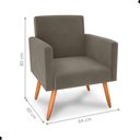 Ver imagem 2 de Conjunto Poltronas e Puff Anari Veludo Cappuccino