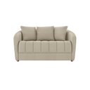 Ver imagem 2 de Sofá Living 186cm Linho Bege Caramelo 3 Lugares com 4 Almofadas Abba
