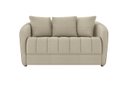 Ver imagem 2 de Sofá Living 186cm Linho Bege Caramelo 3 Lugares com 4 Almofadas Abba