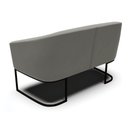 Ver imagem 3 de Sofá 2 Lugares Namoradeira Industrial Preto Stella Suede D03 - D'Rossi