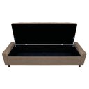 Ver imagem 5 de Kit Cabeceira e Calçadeira Baú Casal Everest P02 140cm Suede - Doce Sonho Móveis Marrom