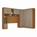 Ver imagem 2 de Guarda Roupa Casal Modulado 3 Peças 9 Portas 5 Gavetas com Cabeceira 100% MDF Smart Cinamomo/Capucci