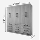 Ver imagem 2 de Guarda Roupa 6 Portas Mônaco Ypê com Off White D'doro
