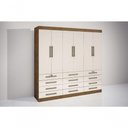 Ver imagem 1 de Guarda Roupa 6 Portas Mônaco Ypê com Off White D'doro