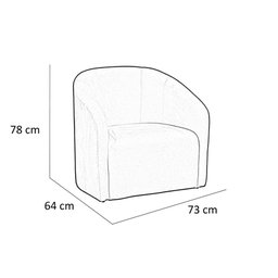 Poltrona Orgânica Laha Tecido Boucle Bege - 6