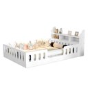 Ver imagem 1 de Cama Casal Design Montessoriana Helo com Nicho Branca Luminária Led - Móveis