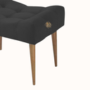 Ver imagem 2 de Puff de Apoio Requinte Pés Palito Suede Preto