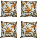Ver imagem 7 de Kit 4 Capa de Almofada Impermeável Estampa Digital 100% Algodão 43CMX43CM:Havana - Flores Salmão e S