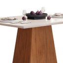 Ver mais imagens de Mesa de Jantar Zoe 120x90cm Tampo em Vidro + 4 Cadeiras Viena Freijó/Veludo Moca Espresso Móveis