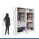 Ver imagem 2 de Closet Solteiro sem Portas 2 Gavetas Júlia -Mt- Rei de Casa Branco