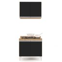 Ver imagem 6 de Armário Califórnia e Balcão Para Cooktop Flórida Cast/Preto - Lumil Lumil Móveis