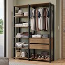 Ver imagem 1 de Guarda-roupa Closet Modulado Valencia 2 Gavetas 129cm Madesa