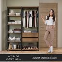 Ver imagem 6 de Guarda-roupa Closet Modulado Valencia 2 Gavetas 129cm Madesa
