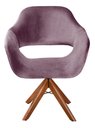 Ver imagem 1 de Poltrona Decorativa Zara Base Giratória - Veludo Roxo