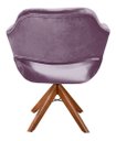 Ver imagem 3 de Poltrona Decorativa Zara Base Giratória - Veludo Roxo